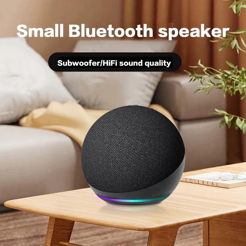 Alaxe Small Bluetooth Speaker Echo Dot Style Design Wireless Portable Speaker