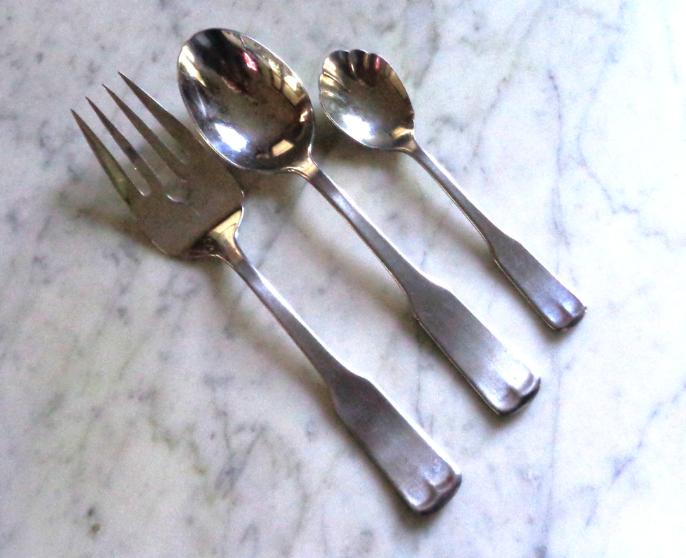 WESTMINSTER International Stainless Korea Serving Fork, Spoon &Shell Sugar Spoon