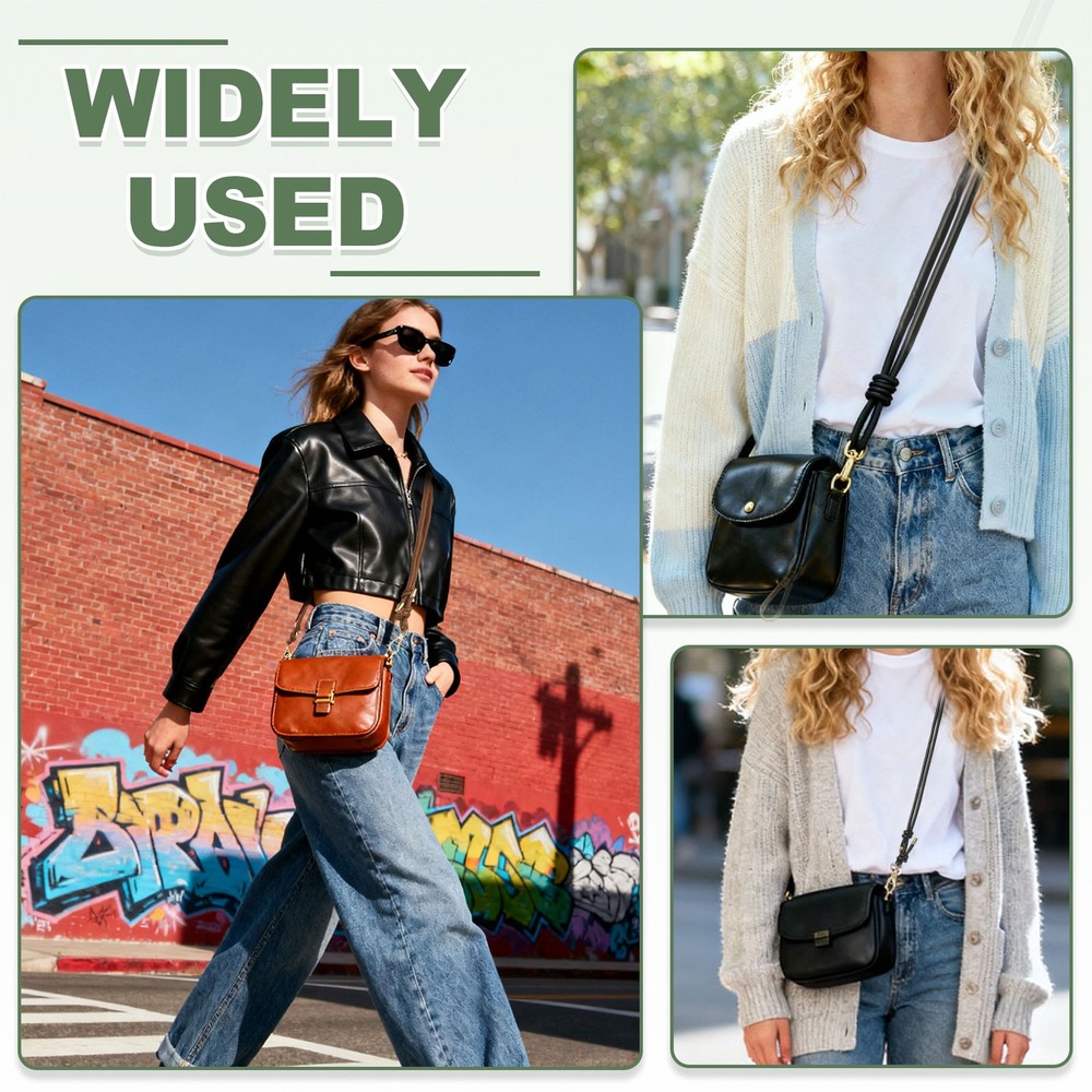 2Pcs Leather Purse Strap 34.65" Strap Replacement with Clasp, Pink