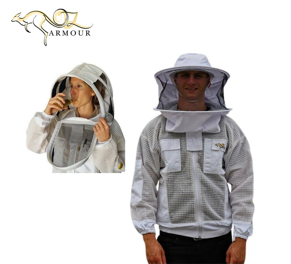OZ ARMOUR BEEKEEPING JACKET VENTILATED THREE LAYER MESH ULTRA COOL BEE JACKET