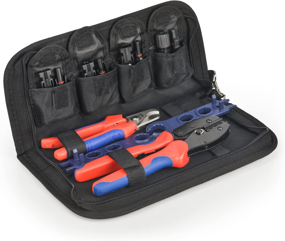 Icrimp Solar PV Panel Crimping Tool Kit, C/W Solar Connector Crimper Works for A