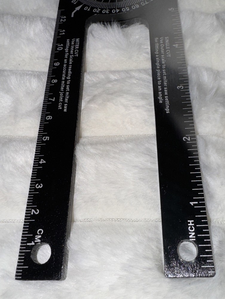 Miter Cut Saw Protractor | 7-Inch Rust Proof Angle Finder Precision Laser | New!