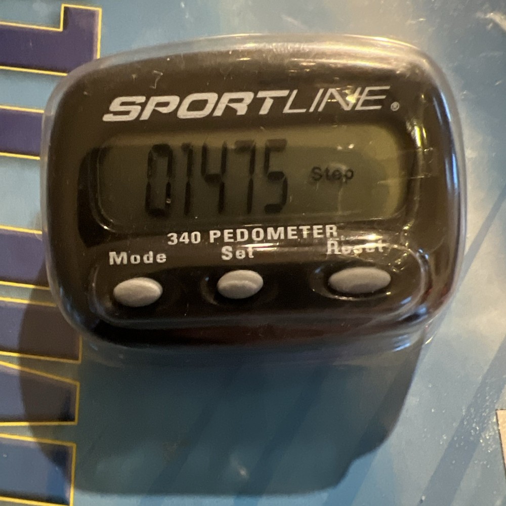 Sportline 340 Multi-Function Pedometer Simple Belt Clip Steps Distance (Sealed!)