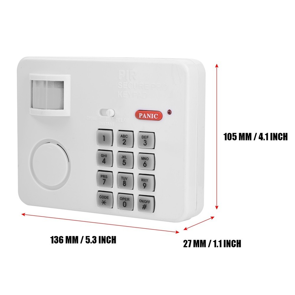 ♡ Wireless PIR Motion Sensor Alarm Password Home Security Keypad Remote