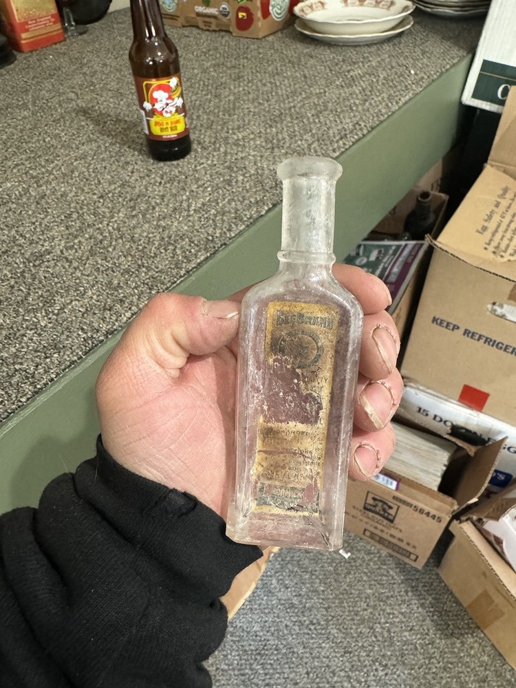 9 Antique Bottles McCormick Baltimore Bell Ans Wildroot Hinds Strap Side Whiskey