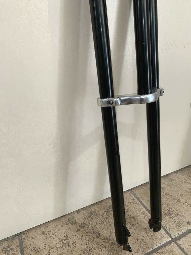 Bicycle 1-1/8" Threadless Triple Tree Fork 30" long DISC Tab Chrome/Black Bikes