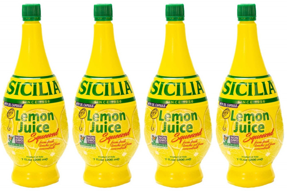 4 Pack Sicilia Lime Juice Bundle 7.0 oz Each