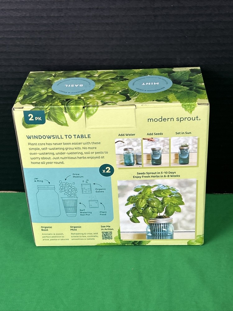 Modern Sprout's 2 Pack Organic Herb Garden Grow Kit