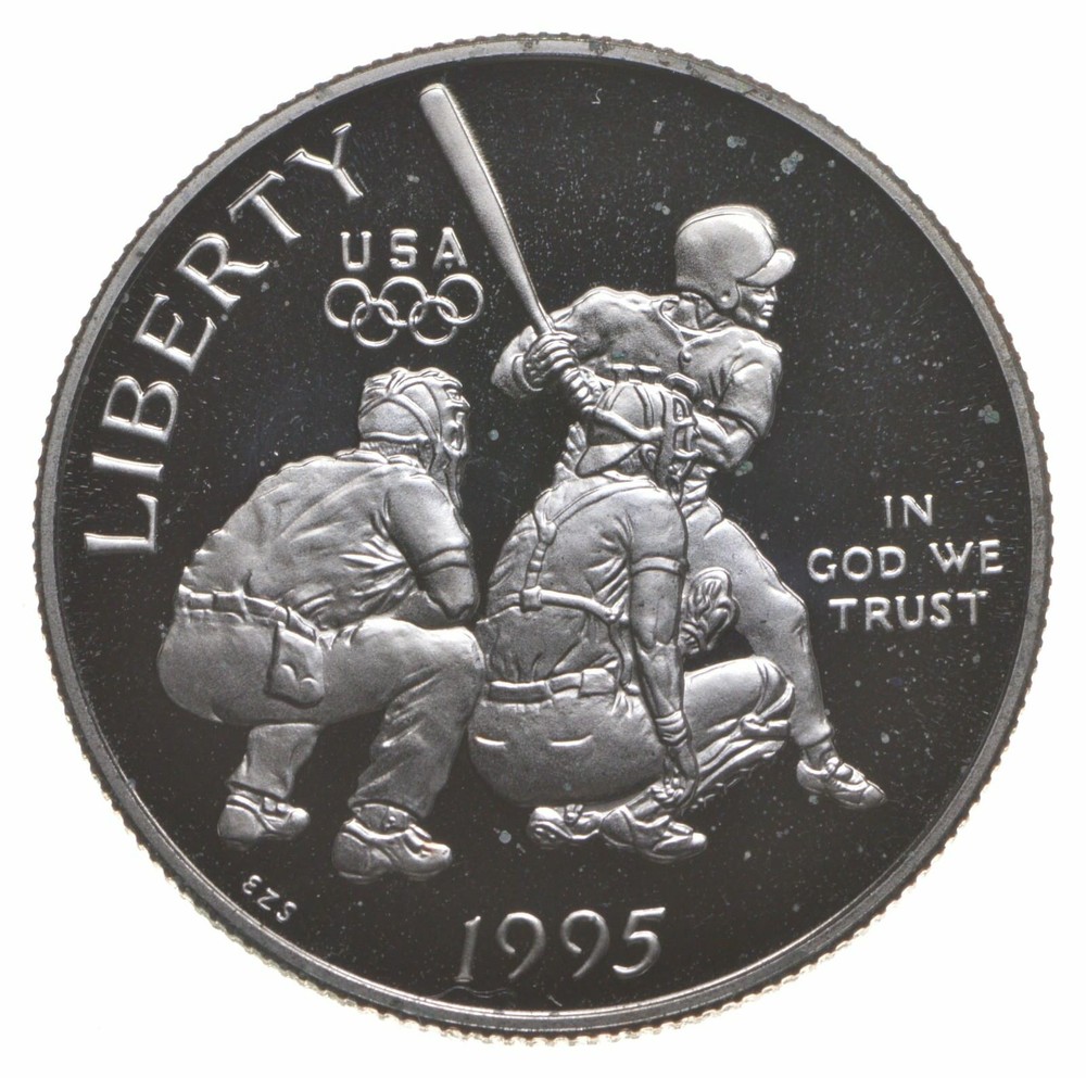 1995 Proof Olympic Baseball - Commemorative Half Dollar