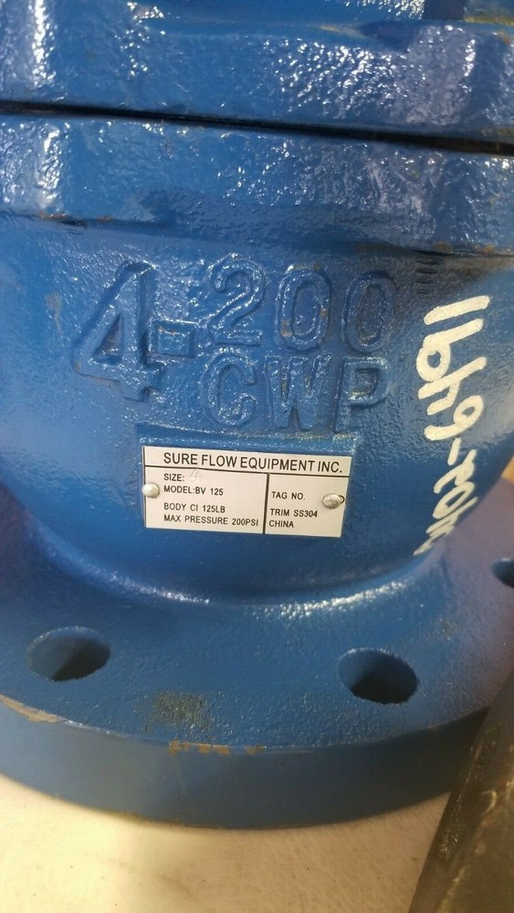 Sure Flow 4 " Water Valve, 4-200/CWP , Model BV 125