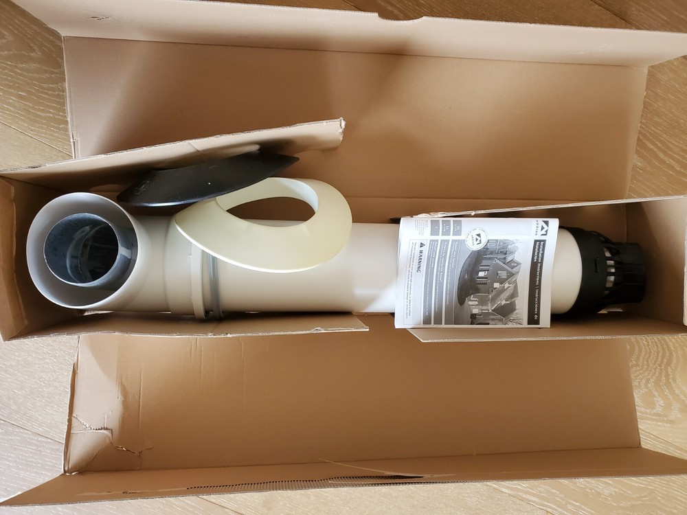 New Rinnai Horizontal Vent Termination Universal Concentric Venting White 223182