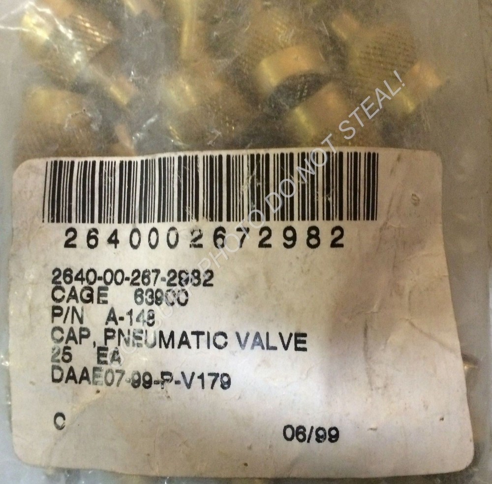 Large Bore Valve Stem Caps 10pc. w/ Core Remover VC6 TR-VC6 2640-00-267-2982