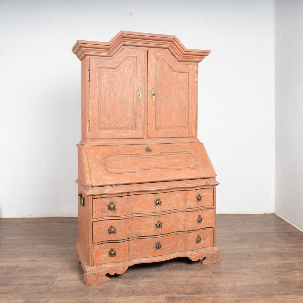 18th Century Painted Oak Secretary, Denmark