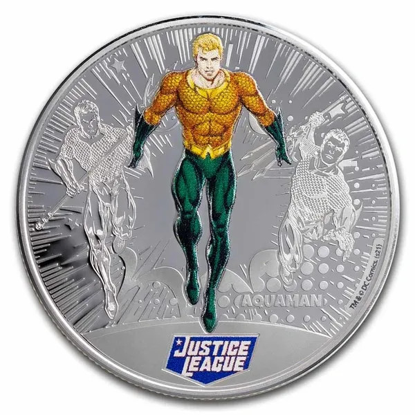 2022 Aquaman 1/2 oz silver coin
