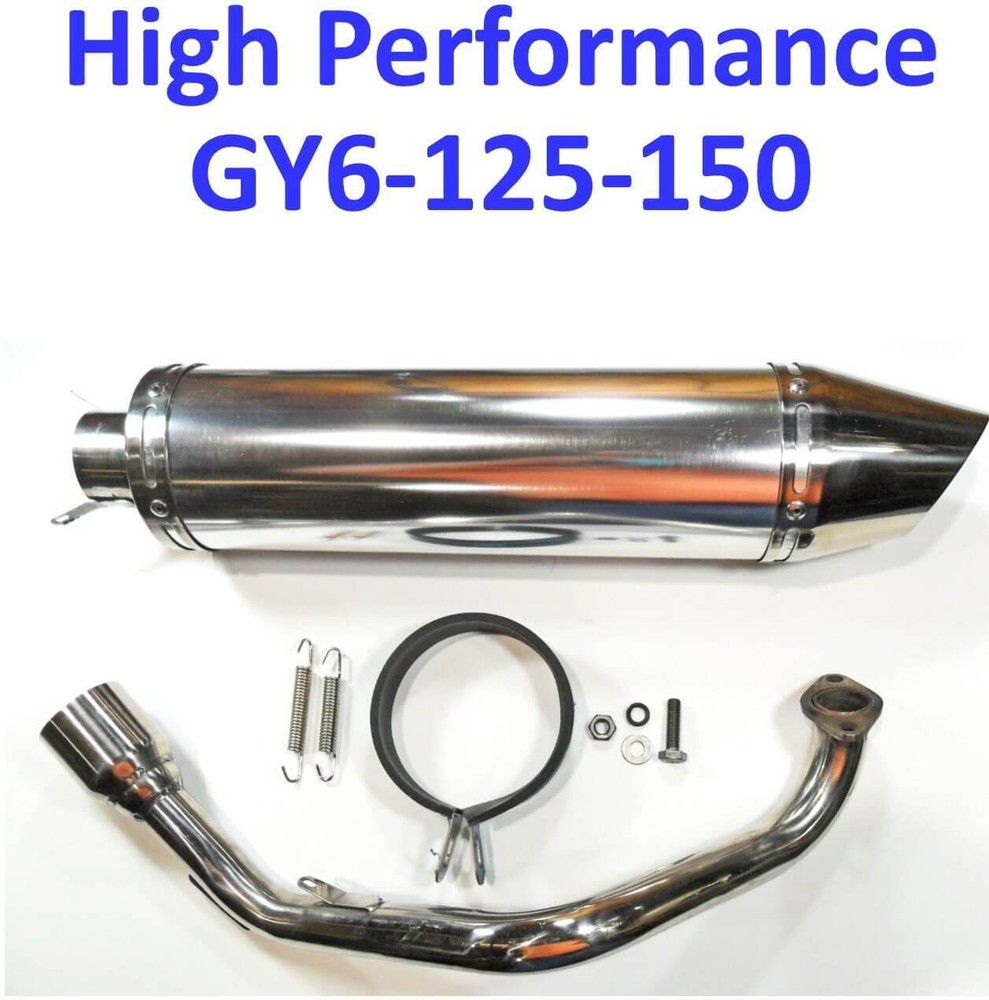 Vitacci Phantom 150cc, Ranger 150, Scooter High Performance Exhaust - Chrome