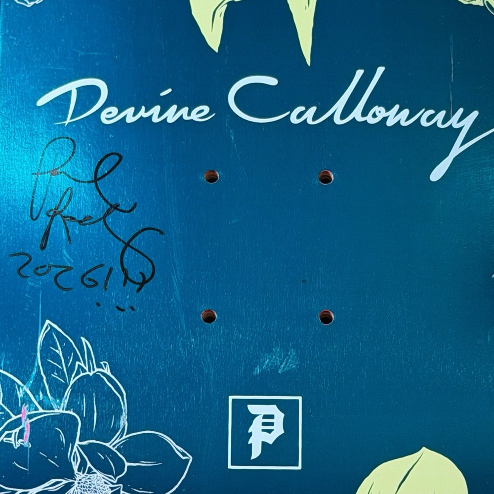 SIGNED Primitive Devine Calloway Planted Flowers Paul Rodriguez Skateboard Deck