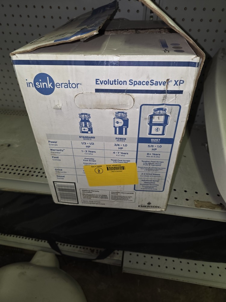 INSINKERATOR Quiet Evolution Space Saver XP 3/4 HP Garbage Disposal NEW SEALED