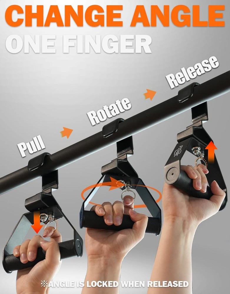 Neutral Grip Pull Up Handles Wrist Shoulder Elbow Friendly 12 Angle Adjustable