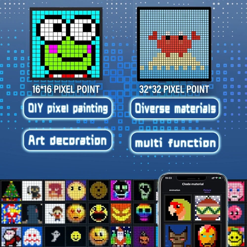 pixel stand night light