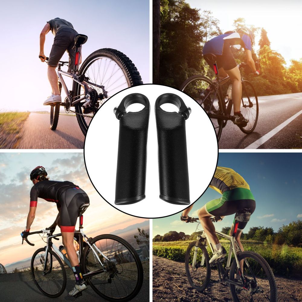1 Pair Durable Handlebar Aluminum Alloy Auxiliary Handlebar (Black)