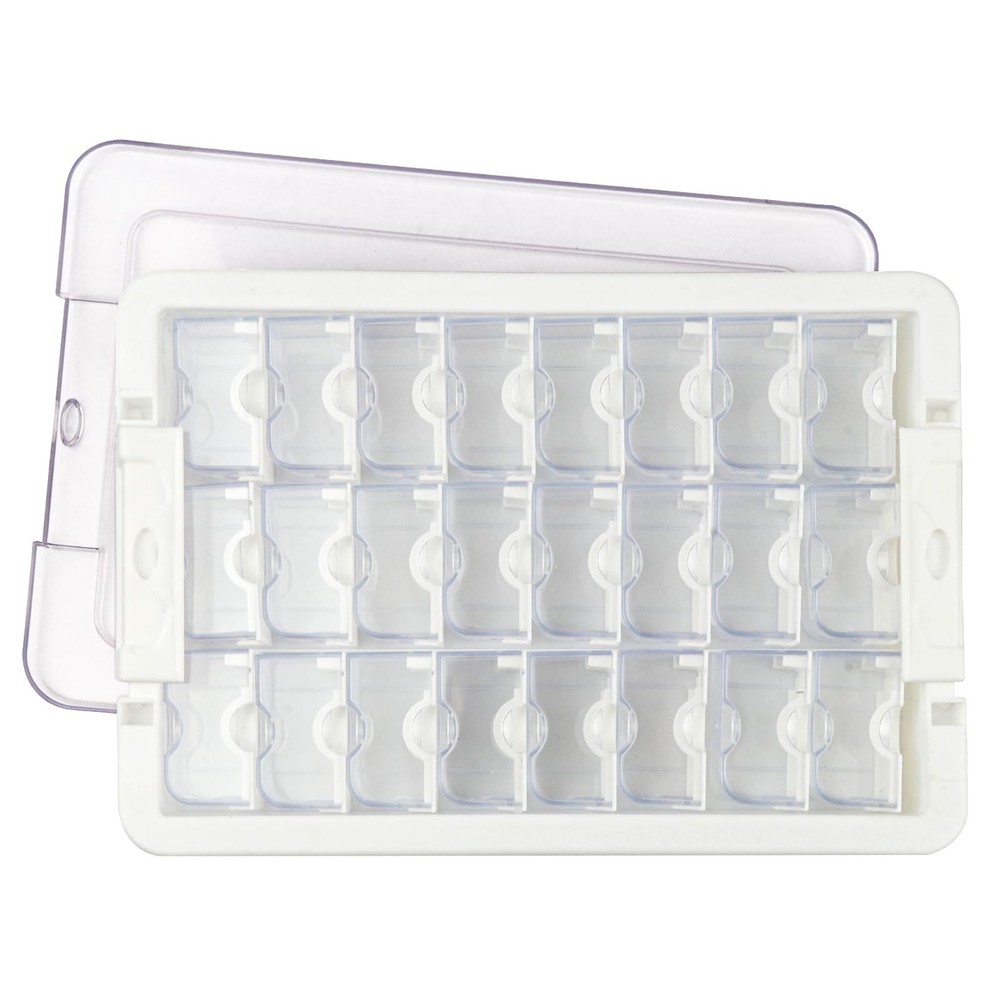 Bead Storage Grids Rectangle Storage Case Container Transparent, 24 Grids