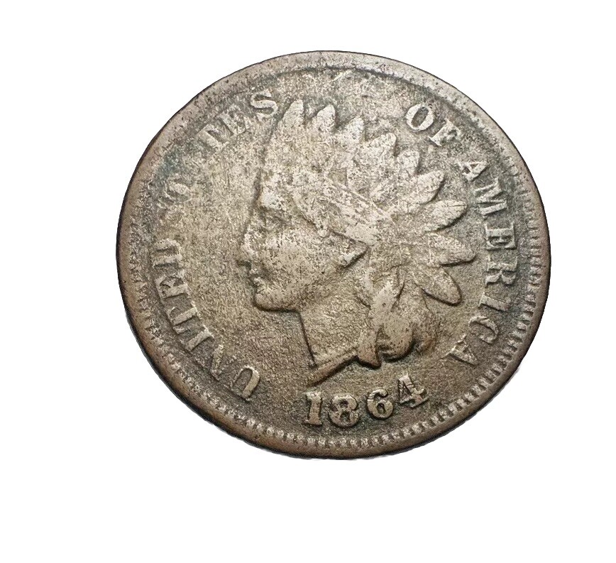 1864-L Indian Cent #444
