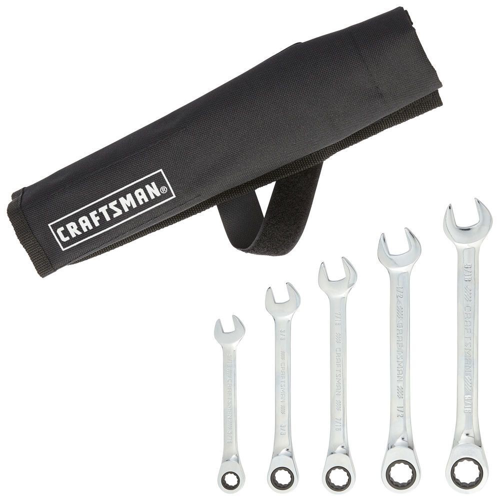 Craftsman Sae Ratcheting Wrench Set, 5 Piece
