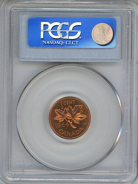 1964 Canada small cent PCGS PL66RD