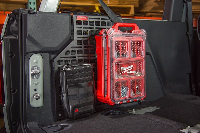 BuiltRight Industries 201102 Molle Cargo Panel Tool Box Bracket; Use To Mount Mi