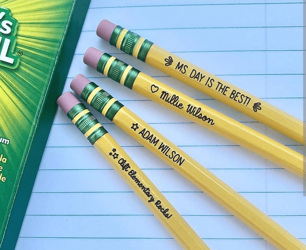 Personalized pencils. 12 packs. Mix and match