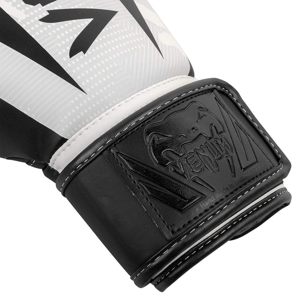 Venum Elite Hook and Loop Training Boxing Gloves - White/Camo