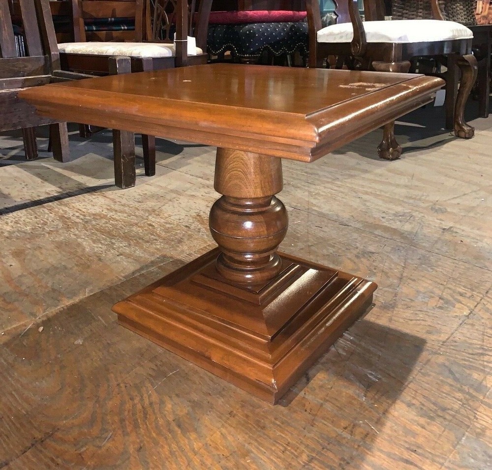 Antique Maple Square Table Or Plant Stand
