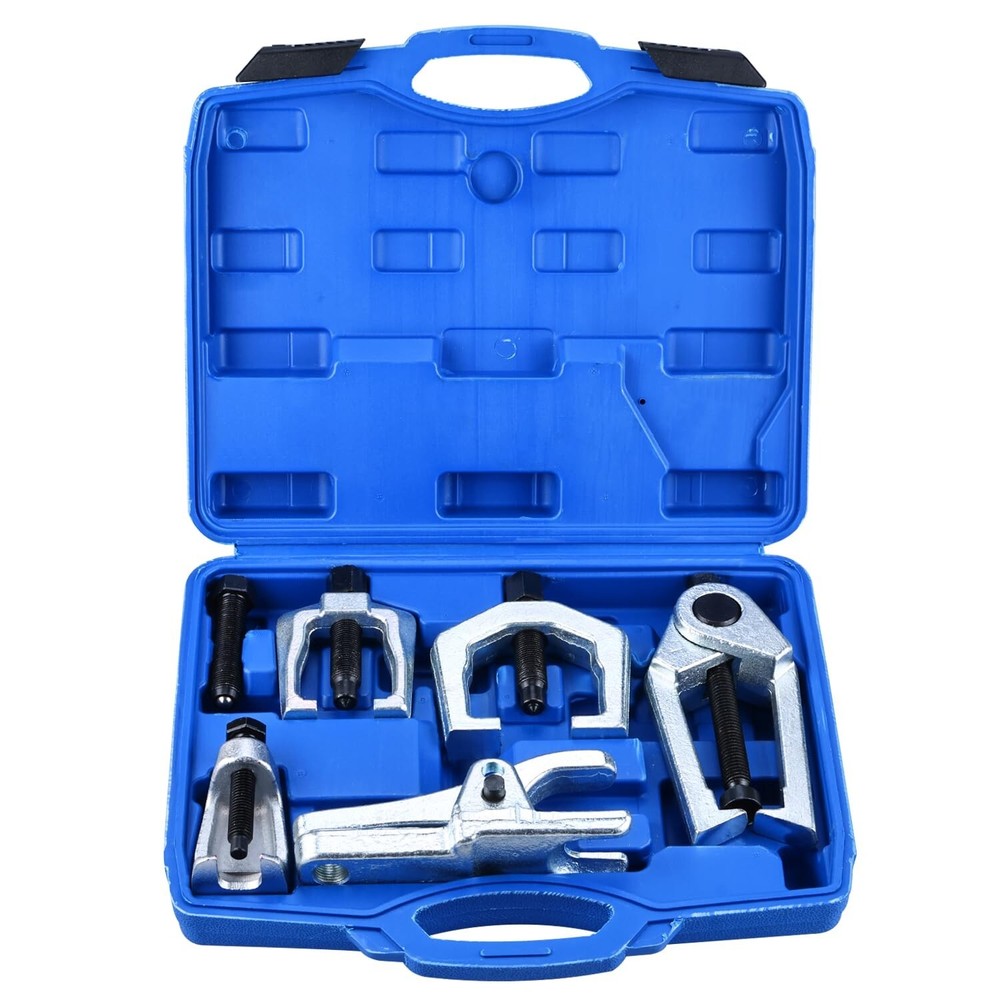 6Pcs Front End Service Tool Kit Pitman Arm Puller Ball Joint Tie Rod Remover Set