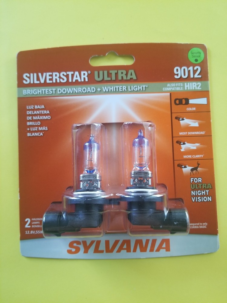 NEW - Sylvania Silverstar ULTRA 9012 Pair Set High Performance Headlight 2 Bulbs