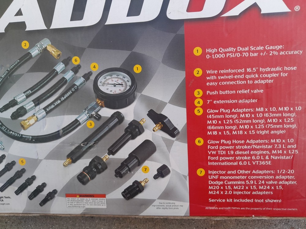 Maddox Master Diesel Compression Test Kit MH20-1 Complete with Case 57588