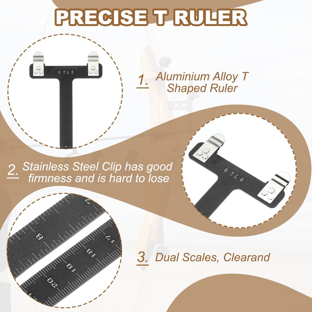 Archery Bow Square 33x9mm for Recurve Compound Bowstring Archery Kit Black