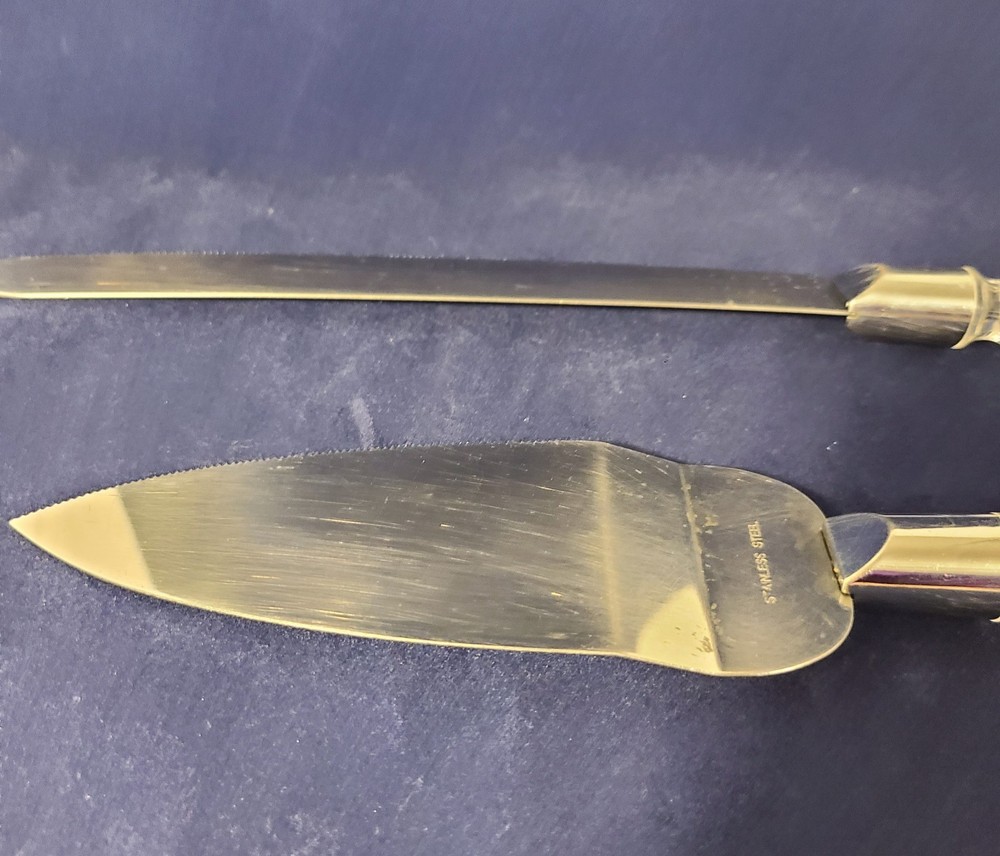 Wedding Cake Knife and Server Set with Acrylic Handle