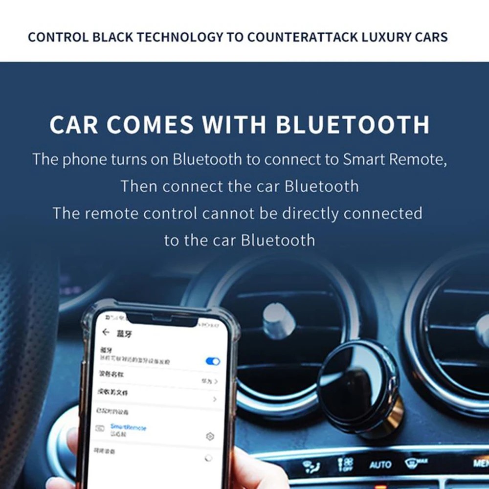 Wireless Bluetooth Media Button Remote Car Bike Music Control iOS Android