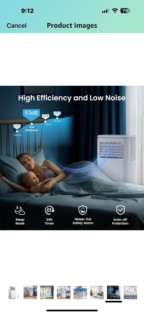 ZAFRO Portable Air Conditioners, 10000 BTU, 3 in 1 Portable AC Unit with Window