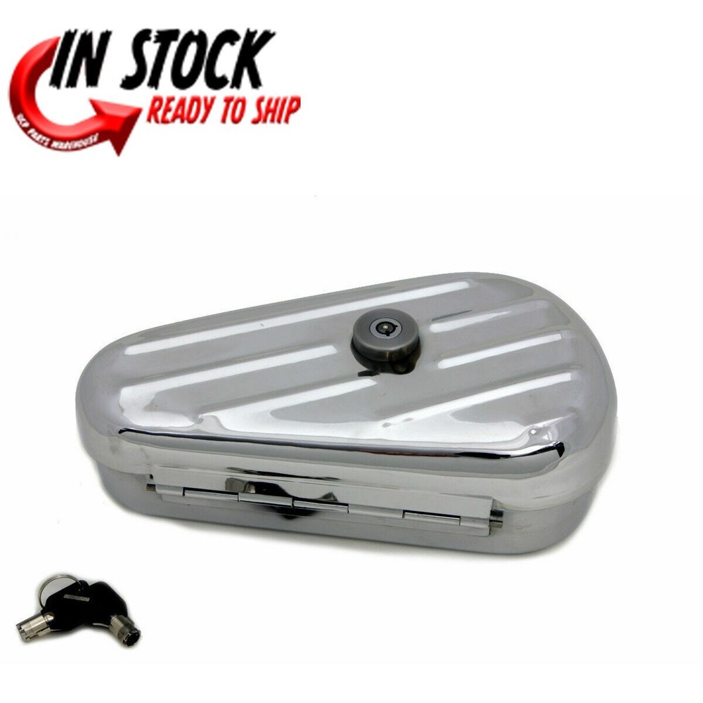 Oval Right Side Chrome Tool Box,for Harley Davidson,by V-Twin