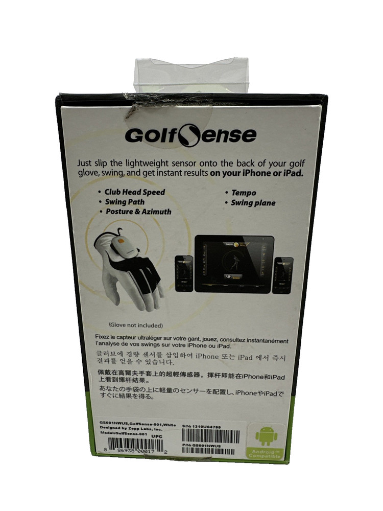 GolfSense 3D Motion Sensor Golf Swing Analyzer Training Aid iPhone Bluetooth