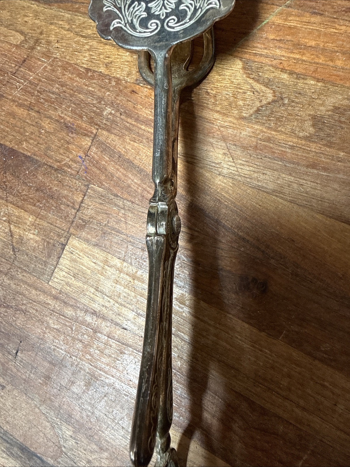 EP Zinc Italy Vintage Silver Plated Pastry / Salad Tongs Scissor Style