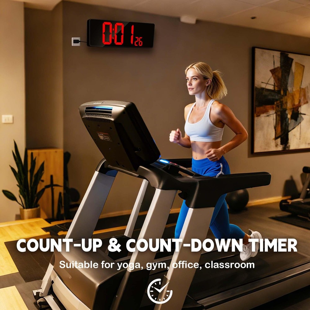 Digital Wall Clock Large Display: 16.5" LED Digital Clock with Remote Control...