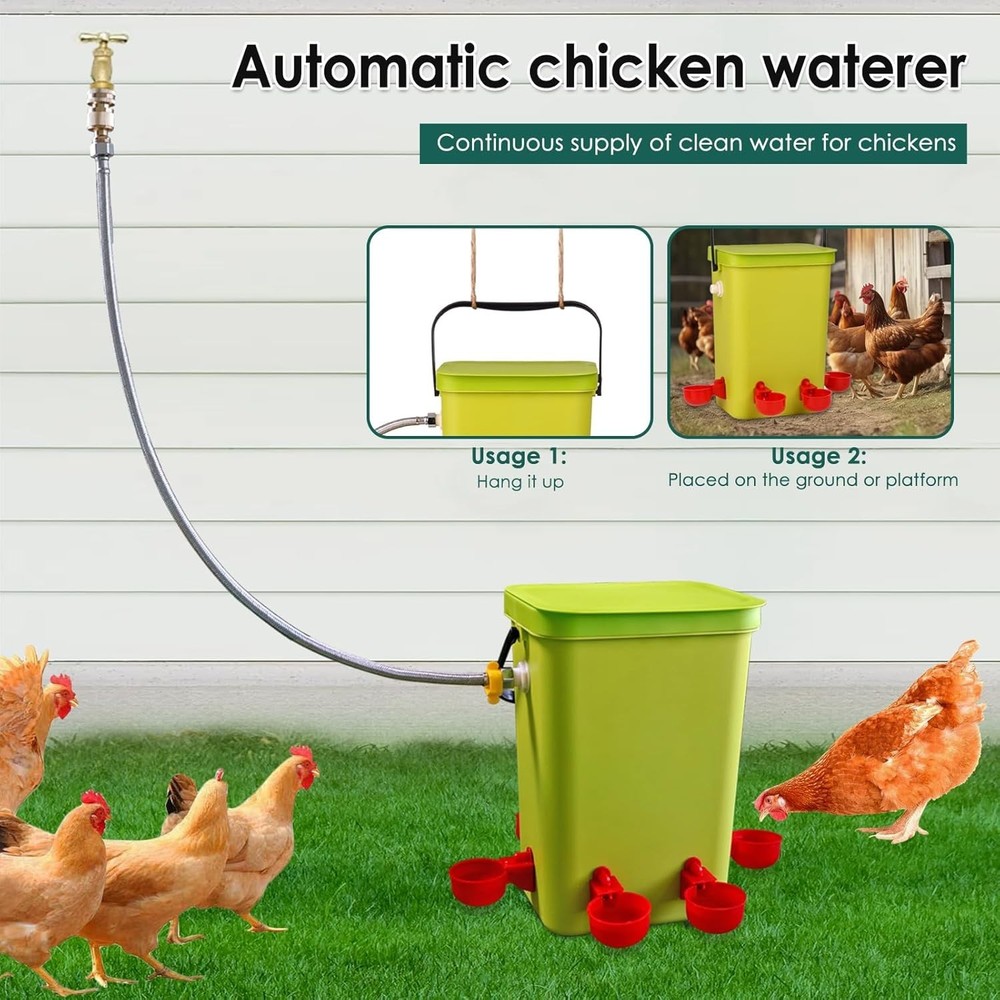 Automatic Chicken Waterer Large Chicken Waterer System Pou