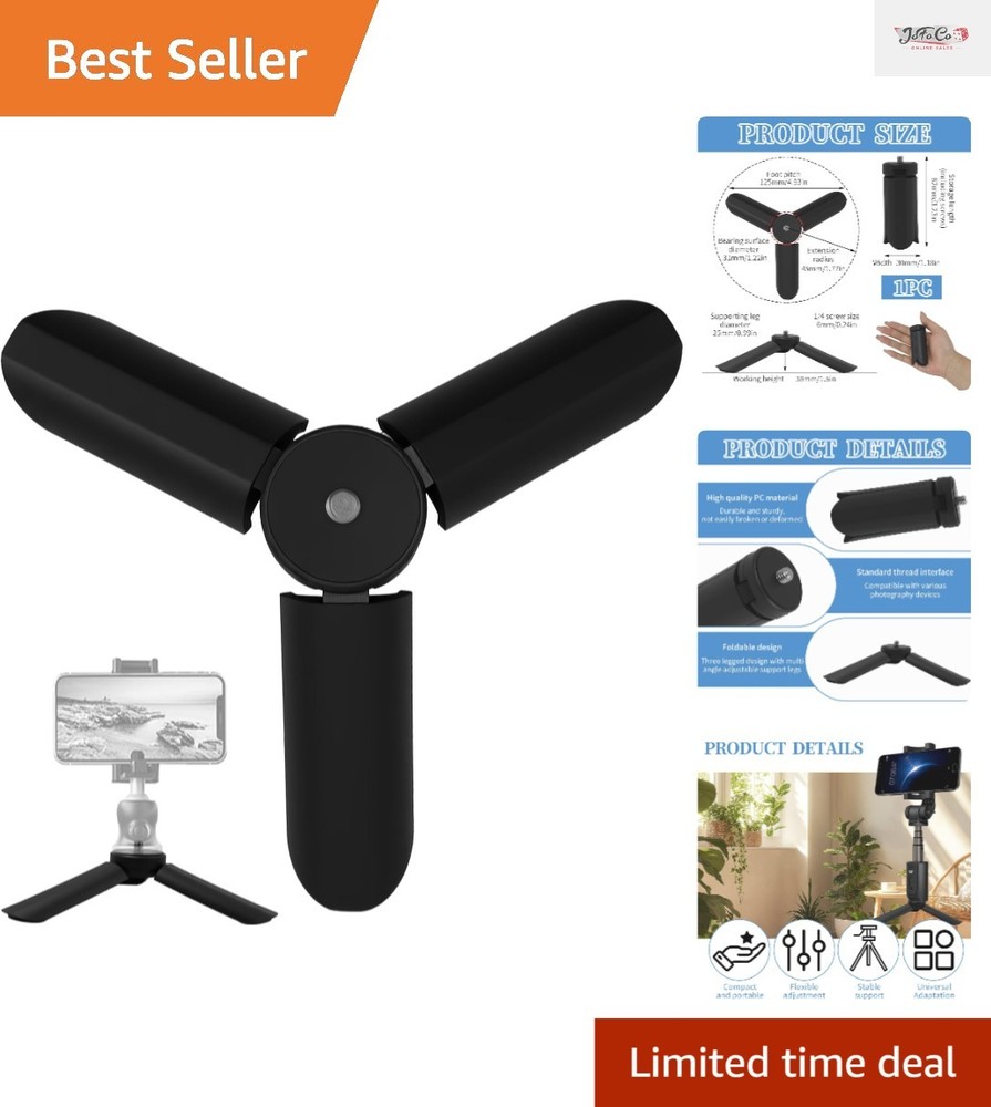 Durable and Foldable Mini Tripod - Essential Accessory for Vlogging & Streaming