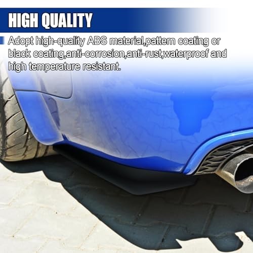 2PCS Car Rear Bumper Canard Diffuser Protector, Anti-Collision Side Black