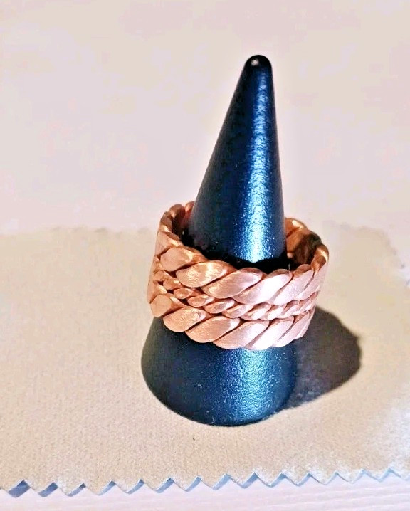 The Trinity Tensor Ring Frequency 144 Sacred cubit Copper