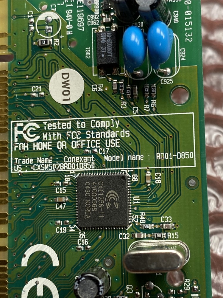 Used Conexant RD01-D850 PCI Modem & Fax Card