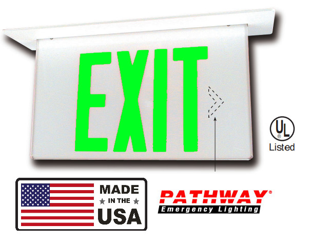 LED Emergency Exit Sign LED Sign / LED exit sign with Battery, US made