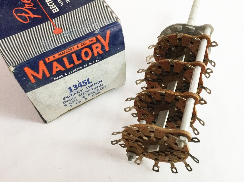 1 NOS Mallory 1345L Mallory Rotary Switch